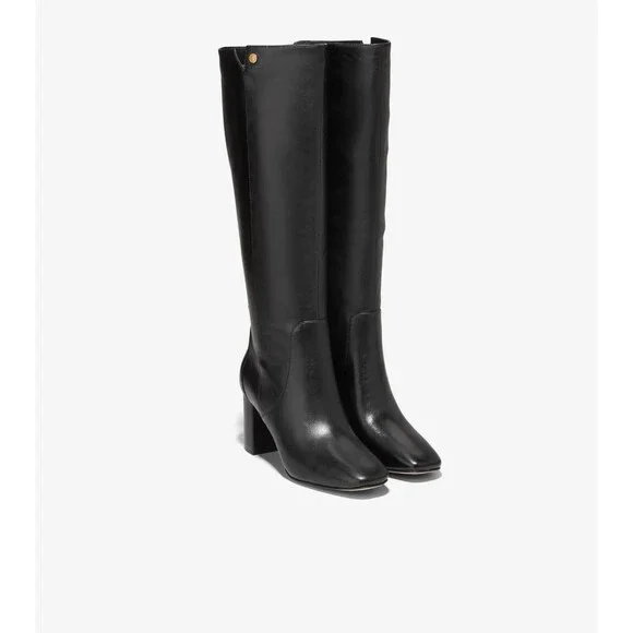 Cole Haan Chrystie Women's US 9.5 M Black Leather Knee High Riding Boots RHS7883 - Picture 12 of 12